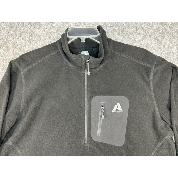 Eddie Bauer First Ascent Fleece Shirt Men's XLT Black Pullover 1/2 Zip Outdoor - Picture 2 of 12